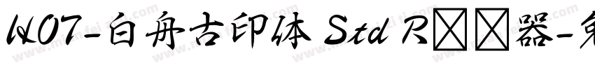 HOT-白舟古印体 Std R转换器字体转换